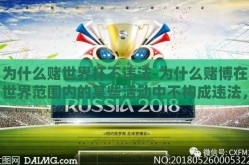 为什么赌世界杯不违法-为什么赌博在世界范围内的某些活动中不构成违法，赌世界杯的视角解析