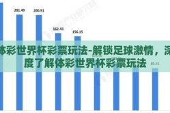 体彩世界杯彩票玩法-解锁足球激情，深度了解体彩世界杯彩票玩法