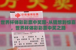 世界杯体彩彩票中奖图-从猜想到惊喜，世界杯体彩彩票中奖之路