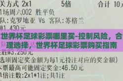 世界杯足球彩票哪里买-控制风险，合理选择，世界杯足球彩票购买指南