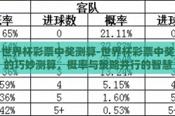世界杯彩票中奖测算-世界杯彩票中奖的巧妙测算，概率与策略并行的智慧