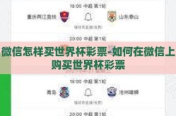 微信怎样买世界杯彩票-如何在微信上购买世界杯彩票