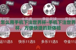 怎么用手机下注世界杯-手机下注世界杯，方便快捷的新体验