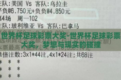 世界杯足球彩票大奖-世界杯足球彩票大奖，梦想与现实的碰撞