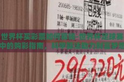 世界杯买彩票如何算钱-世界杯足球赛中的购彩指南，科学算法助力财富梦想