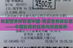 购买世界杯彩票中国-购买世界杯彩票——中国彩民的狂热与风险解析