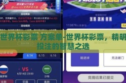 世界杯彩票 方案单-世界杯彩票，精明投注的智慧之选