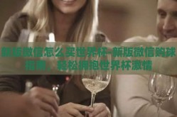 新版微信怎么买世界杯-新版微信购球指南，轻松拥抱世界杯激情