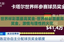 世界杯彩票最高奖金-世界杯彩票最高奖金，激情与理性的火花