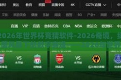 2026年世界杯竞猜软件-2026奇境，绿茵风暴下的数字赛道——2026年世界杯竞猜应用程序前瞻