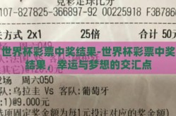 世界杯彩票中奖结果-世界杯彩票中奖结果，幸运与梦想的交汇点
