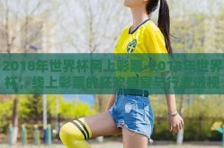 2018年世界杯网上彩票-2018年世界杯，线上彩票的狂欢盛宴与行业透视