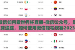 微信如何看世界杯直播-微信公众号，足球追踪，如何使用微信轻松观赛2023世界杯直播