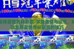 怎样买世界杯彩票-享受激情与运气，解锁怎样买世界杯彩票的技巧