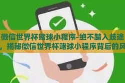微信世界杯赌球小程序-绝不踏入歧途，揭秘微信世界杯赌球小程序背后的风险与陷阱