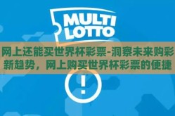 网上还能买世界杯彩票-洞察未来购彩新趋势，网上购买世界杯彩票的便捷与挑战