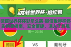 微信世界杯体彩怎么买-微信世界杯体彩购买指南，安全便捷，深入了解规则与策略