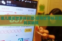 哪儿能买世界杯彩票-探寻世界杯彩票购买秘境
