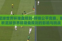 足球世界杯赌盘规则-呼唤公平竞赛，解析足球世界杯赌盘规则的影响与挑战