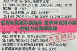 世界杯竞猜彩票赔率-世界杯竞猜彩票的魅力与赔率奥秘