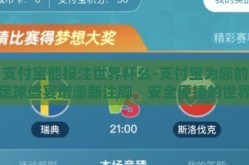 支付宝能投注世界杯么-支付宝为您的足球盛宴增添新注脚，安全便捷的世界杯竞猜与服务