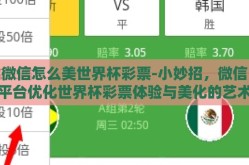 微信怎么美世界杯彩票-小妙招，微信平台优化世界杯彩票体验与美化的艺术