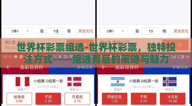 世界杯彩票组选-世界杯彩票,独特投注方式——组选背后的策略与魅力 世界杯彩票组选-世界杯彩票,独特投注方式——组选背后的策略与魅力