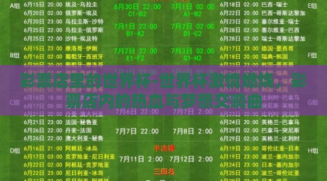 彩票店里的世界杯-世界杯激情燃烧，彩票店内的热血与梦想交响曲