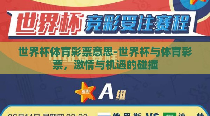 世界杯体育彩票意思-世界杯与体育彩票，激情与机遇的碰撞