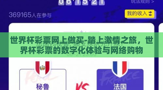 世界杯彩票网上做买-踏上激情之旅，世界杯彩票的数字化体验与网络购物