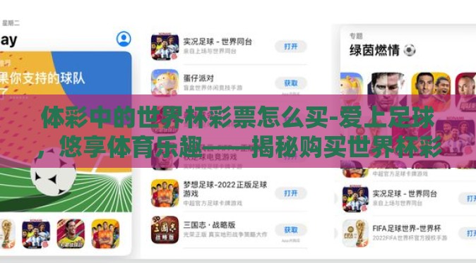 体彩中的世界杯彩票怎么买-爱上足球,悠享体育乐趣——揭秘购买世界杯彩票的正确之道 体彩中的世界杯彩票怎么买-爱上足球,悠享体育乐趣——揭秘购买世界杯彩票的正确之道