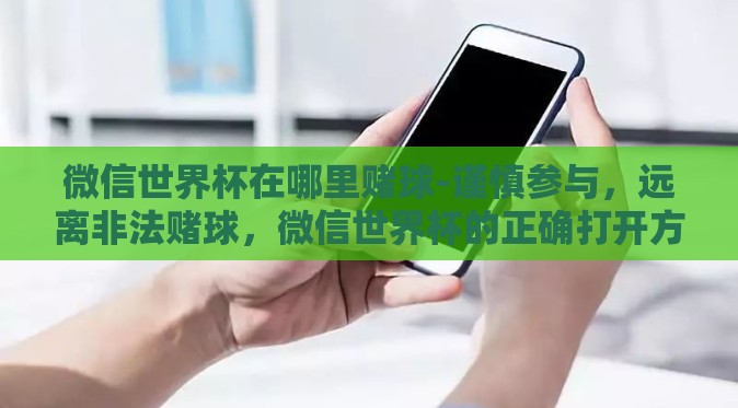 微信世界杯在哪里赌球-谨慎参与，远离非法赌球，微信世界杯的正确打开方式