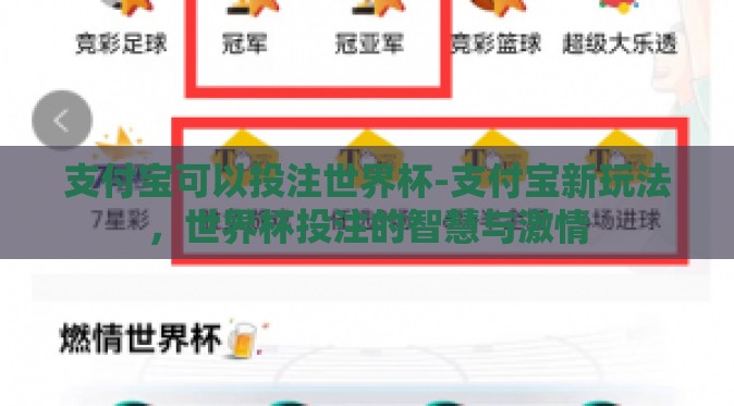 支付宝可以投注世界杯-支付宝新玩法,世界杯投注的智慧与激情 支付宝可以投注世界杯-支付宝新玩法,世界杯投注的智慧与激情