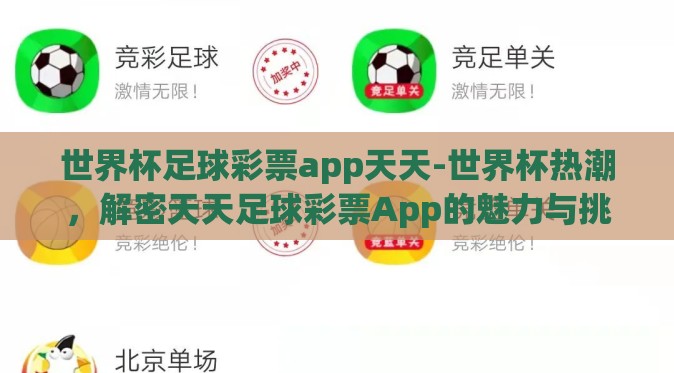 世界杯足球彩票app天天-世界杯热潮，解密天天足球彩票App的魅力与挑战