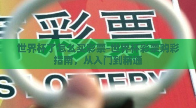 世界杯了怎么买彩票-世界杯彩票购彩指南,从入门到精通 世界杯了怎么买彩票-世界杯彩票购彩指南,从入门到精通