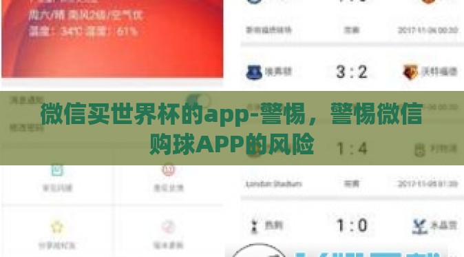 微信买世界杯的app-警惕，警惕微信购球APP的风险