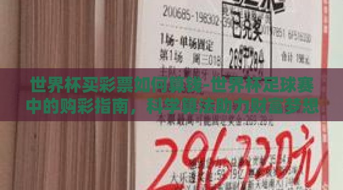 世界杯买彩票如何算钱-世界杯足球赛中的购彩指南，科学算法助力财富梦想