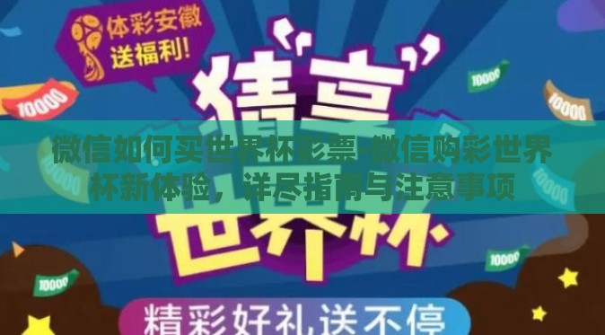 微信如何买世界杯彩票-微信购彩世界杯新体验，详尽指南与注意事项