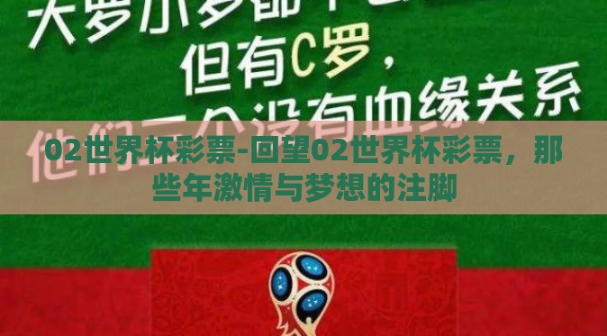 02世界杯彩票-回望02世界杯彩票，那些年激情与梦想的注脚
