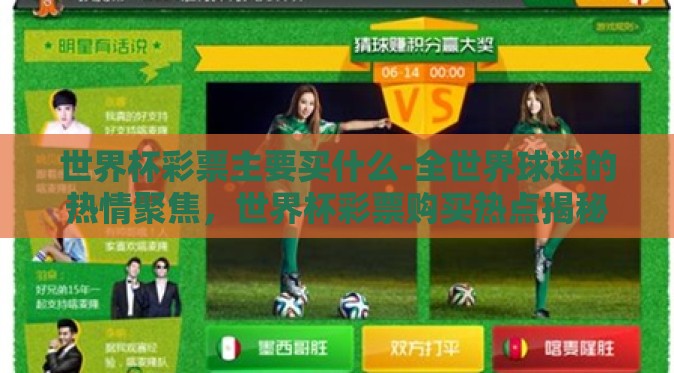 世界杯彩票主要买什么-全世界球迷的热情聚焦，世界杯彩票购买热点揭秘
